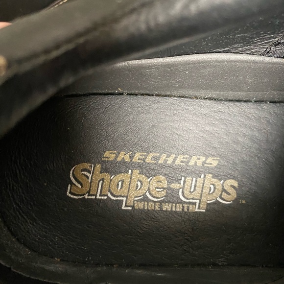 EUC Men's Skechers Shape Ups Lace Up Soft Leather Black Shoes Si… - Picture 5 of 14